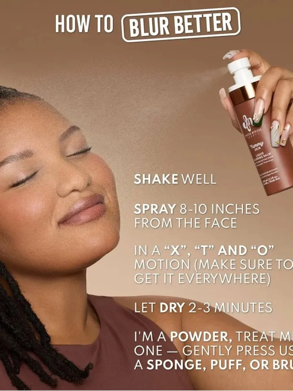 Danessa Myricks Beauty Yummy Skin Liquid Blurring Balm Setting Spray — Brown